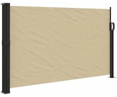 Ištraukiama šoninė markizė, smėlio spalvos, 120x500cm