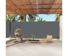 Ištraukiama šoninė pertvara, antracito spalvos, 220x1000cm