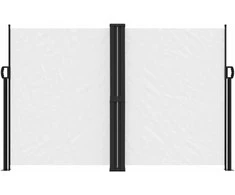 Ištraukiama šoninė pertvara, baltos spalvos, 160x600cm