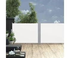 Ištraukiama šoninė pertvara, kreminės spalvos, 120x1000cm