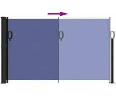 Ištraukiama šoninė pertvara, mėlynos spalvos, 120x600cm