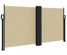 Ištraukiama šoninė pertvara, smėlio spalvos, 120x600cm