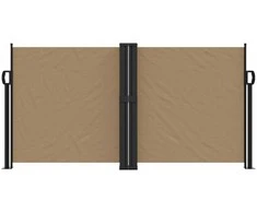 Ištraukiama šoninė pertvara, taupe spalvos, 120x600cm