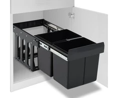 Ištraukiama virtuvės spintelės šiukšliadėžė, 36l, soft-close