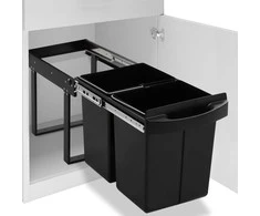 Ištraukiama virtuvės spintelės šiukšliadėžė, 48l, soft-close