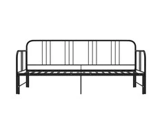 Ištraukiamos sofos-lovos rėmas, juodas, 90x200cm, metalas