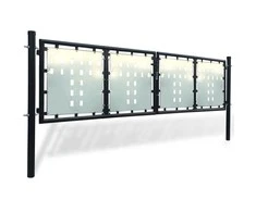 Viengubi vartai, juodos spalvos, 300x125cm