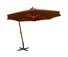 Kabantis sodo skėtis su stulpu, terakota, 3,5x2,9m, eglė