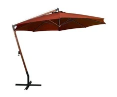 Kabantis sodo skėtis su stulpu, terakota, 3,5x2,9m, eglė