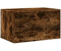 Kačių kraiko dėžės spintelė, dūminė ąžuolo, 80x50x45cm, mediena