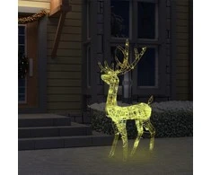 Kalėdinė dekoracija elnias, 120cm, akrilas, 140 šiltų baltų LED