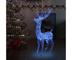 Kalėdinė dekoracija elnias, mėlyna, 180cm, akrilas, 250LED, XXL