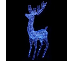 Kalėdinė dekoracija elnias, mėlyna, 180cm, akrilas, 250LED, XXL