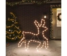 Kalėdinė dekoracija elnias su 72 šiltomis LED, 57x55x4,5cm