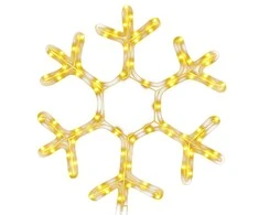 Kalėdinė dekoracija snaigė su 72 šiltomis baltomis LED, 38x37cm