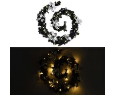 Kalėdinė girlianda su LED lemputėmis, juoda, 2,7m, PVC
