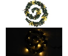 Kalėdinė girlianda su LED lemputėmis, žalia, 2,7m, PVC