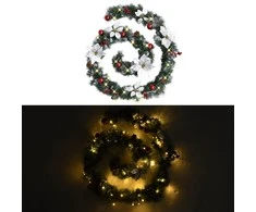 Kalėdinė girlianda su LED lemputėmis, žalia, 2,7m, PVC
