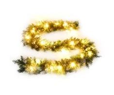 Kalėdinė girlianda su LED lemputėmis, žalia, 2,7m, PVC