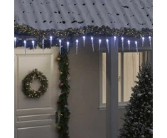 Kalėdinė girlianda varvekliai, 200 šaltų baltų LED, akrilas/PVC