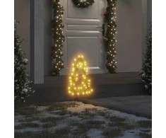 Kalėdinės dekoracijos eglutės su smaigais, 3vnt., 50LED, 30cm
