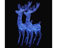 Kalėdinės dekoracijos elniai, 2vnt., 180cm, akrilas, 250 LED
