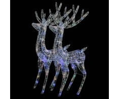 Kalėdinės dekoracijos elniai, 2vnt., 180cm, akrilas, 250 LED