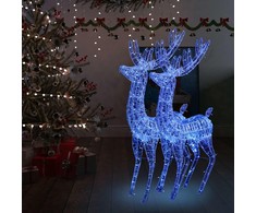 Kalėdinės dekoracijos elniai, 2vnt., 180cm, akrilas, 250 LED