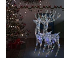 Kalėdinės dekoracijos elniai, 2vnt., 180cm, akrilas, 250 LED