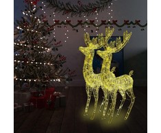 Kalėdinės dekoracijos elniai, 2vnt., 180cm, akrilas, 250 LED