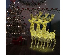 Kalėdinės dekoracijos elniai, 3vnt., 180cm, akrilas, 250 LED