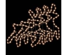 Kalėdinės dekoracijos elniai su LED, 3vnt., 57x55x4,5cm