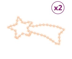 Kalėdinės dekoracijos kometos su 48 LED, 2vnt., 65x28cm
