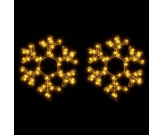 Kalėdinės dekoracijos snaigės su LED, 2vnt., 27x27cm