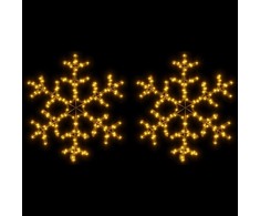 Kalėdinės dekoracijos snaigės su LED, 2vnt., 59x59cm