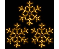 Kalėdinės dekoracijos snaigės su LED, 3vnt., 59x59cm