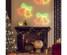 Kalėdinės dekoracijos varpeliai su 72 LED, 2vnt., 50x56cm