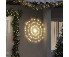 Kalėdiniai šviestuvai fejerverkai, 2vnt., šilti balti, 140 LED