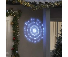 Kalėdiniai šviestuvai fejerverkai, 4vnt., šalti balti, 140 LED