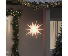Kalėdiniai šviestuvai su LED, 3vnt., balti, 43cm, sulankstomi