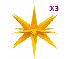 Kalėdiniai šviestuvai su LED, 3vnt., geltoni, 100cm