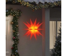 Kalėdiniai šviestuvai su LED, 3vnt., raudoni, 100cm