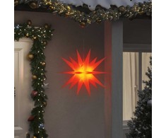 Kalėdiniai šviestuvai su LED, 3vnt., raudoni, 57cm, sulankstomi