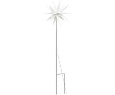 Kalėdiniai šviestuvai su smaigais/LED, 3vnt., balti, 35cm