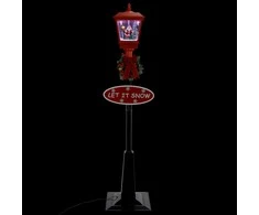 Kalėdinis gatvės šviestuvas su Kalėdų seneliu, 180 cm, LED