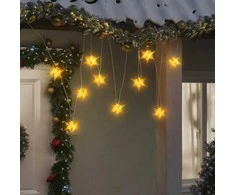 Kalėdinis šviestuvas, geltonos spalvos, 10cm, 10 LED lempučių