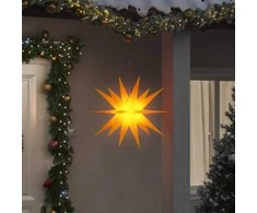 Kalėdinis šviestuvas su LED, geltonas, 57cm, sulankstomas