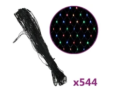 Kalėdinių lempučių tinklas, 4x4m, 544 įvairių spalvų LED