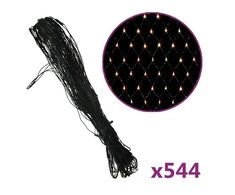 Kalėdinių lempučių tinklas, 4x4m, 544 šiltos baltos LED