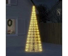 Kalėdų eglutė ant vėliavos stiebo, 300cm, 550 šiltų LED